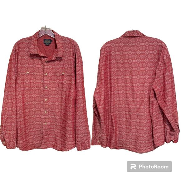 Pendleton Men's 100% Cotton Southwestern Print Button Down Shirt Size XL - Picture 1 of 8